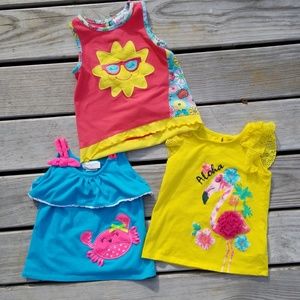 Bundle of little girl tanks